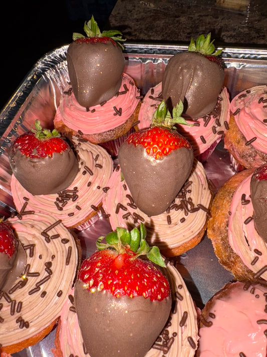 Chocolate covered strawberry cupcake
